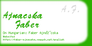 ajnacska faber business card